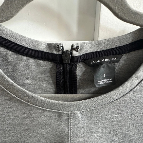 Club Monaco 'Cecilia' Dress with leather sleeves| size 2 - Picture 3 of 4